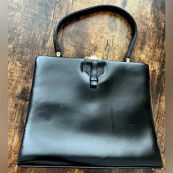 VINTAGE: ladies Made in France satchel handbag - Picture 2 of 16